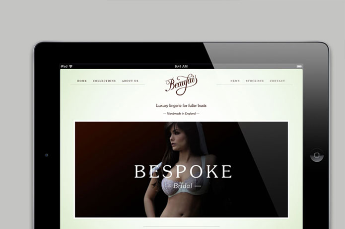Beaujais, luxury brand web design by Parent