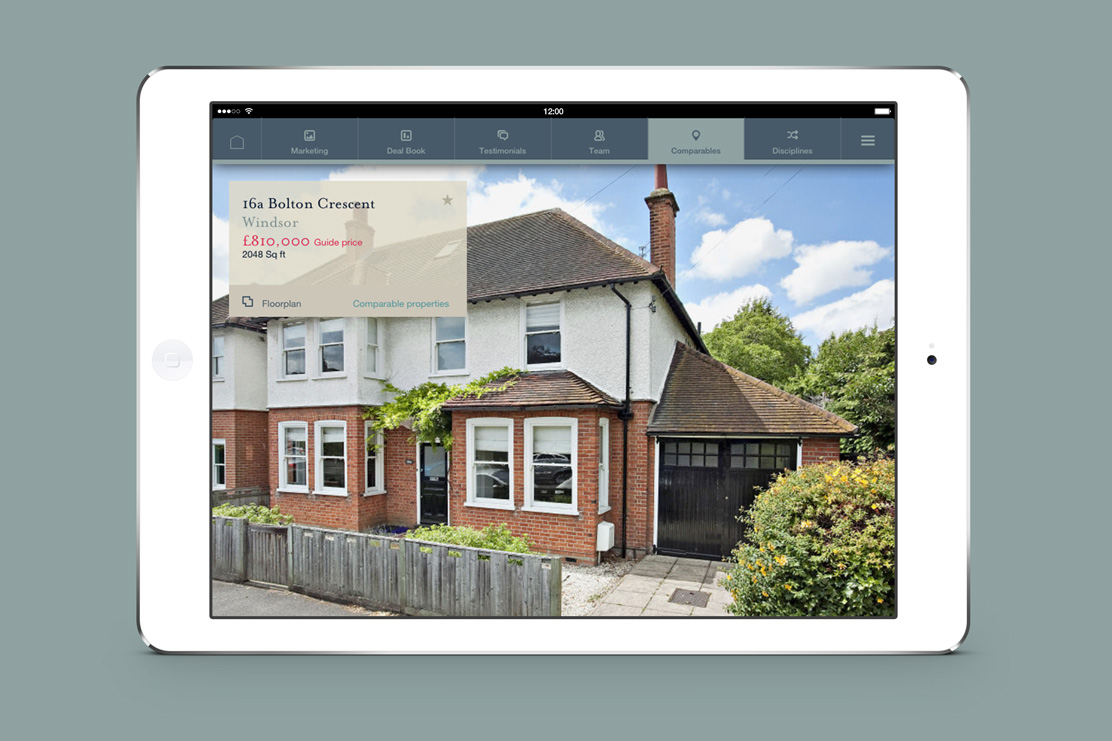 Savills iPad app property page